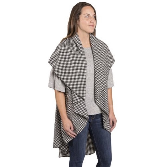 AUCTION PRICE👩🏻‍⚖️ B&W Houndstooth Woven City Wrap on the Go - Picture 5 of 6
